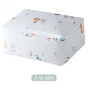 方形拉链式PEVA衣物棉被收纳袋--大号缤纷（60*40*25cm）